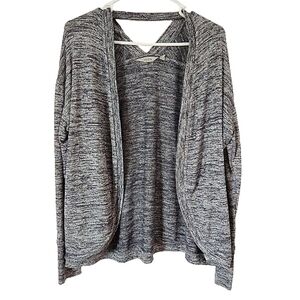 Athleta Gray Pose Wrap Marled Cardigan XS